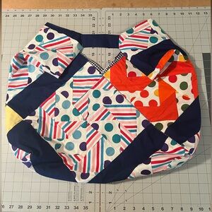 Colorful Patchwork Origami Tote Bag
